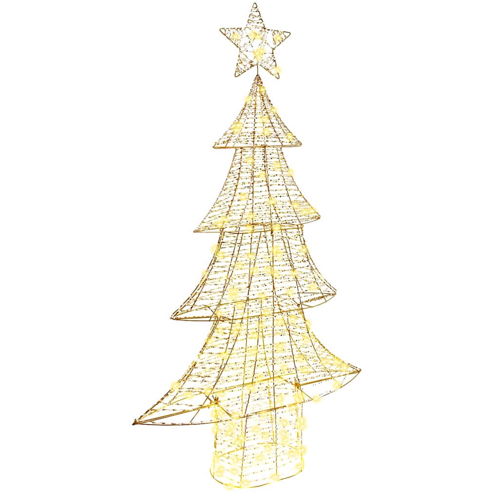 Weihnachtsbaum mit 120 LEDs Warmweiß 120,5 cm PET