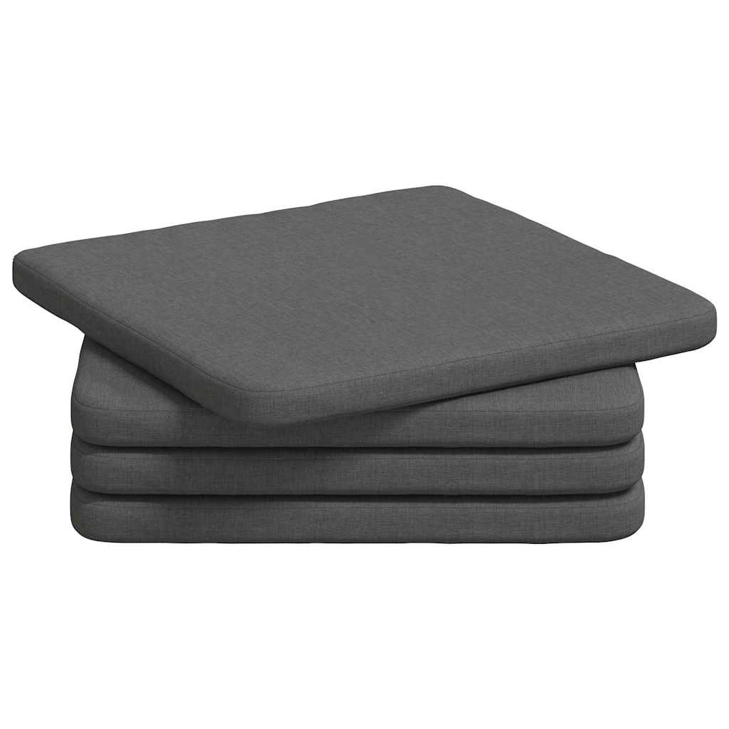 Sitzkissen 4 pcs Hellgrau 40 x 40 x 3 cm Stoff