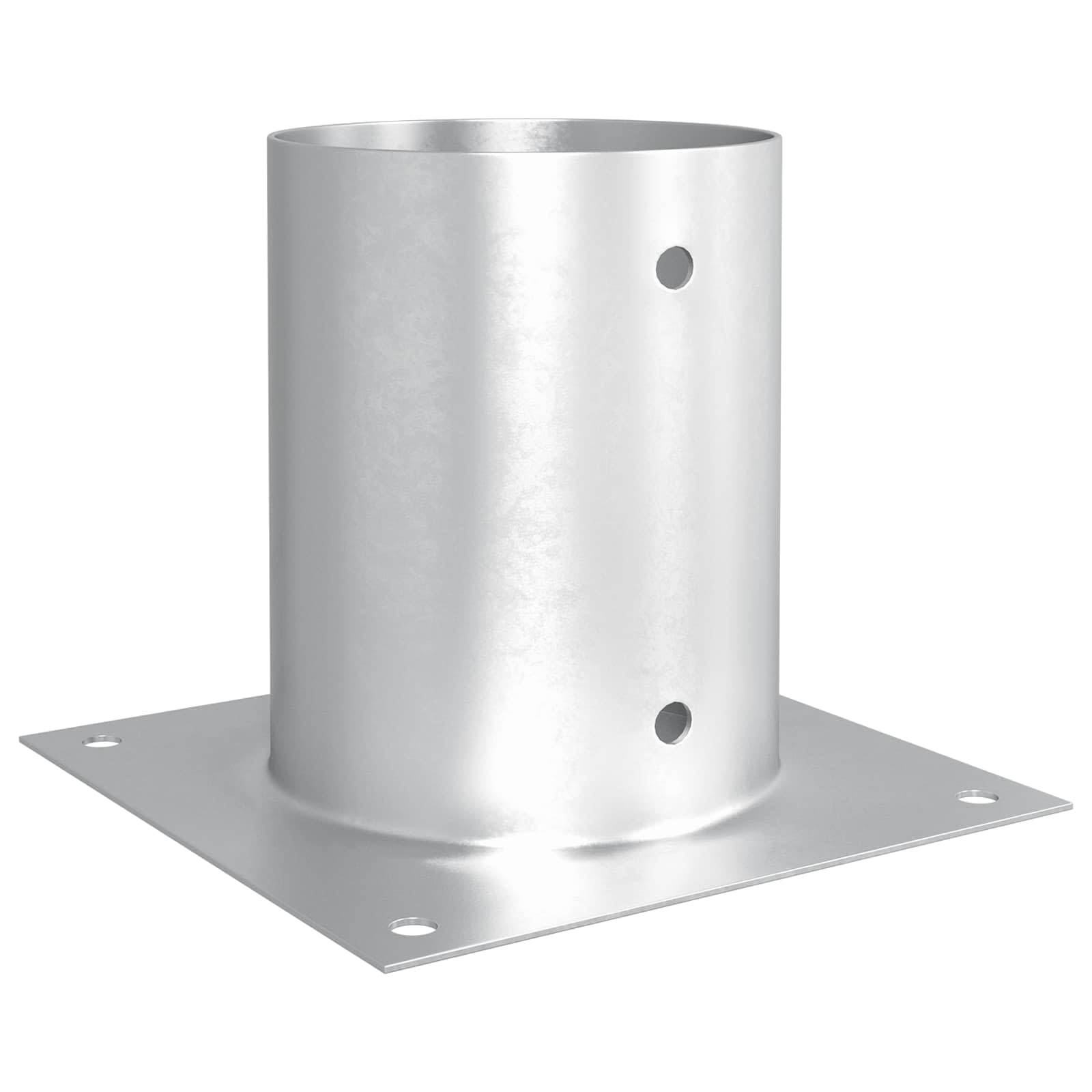runder Bodenanker 4 pcs Silber 15 x 15 x 15 cm Metall