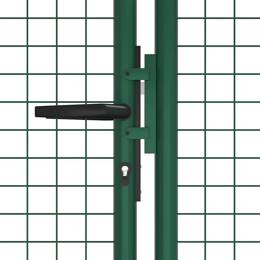 Maschen-Gartentor aus Stahl 400 x 75 cm Grün
