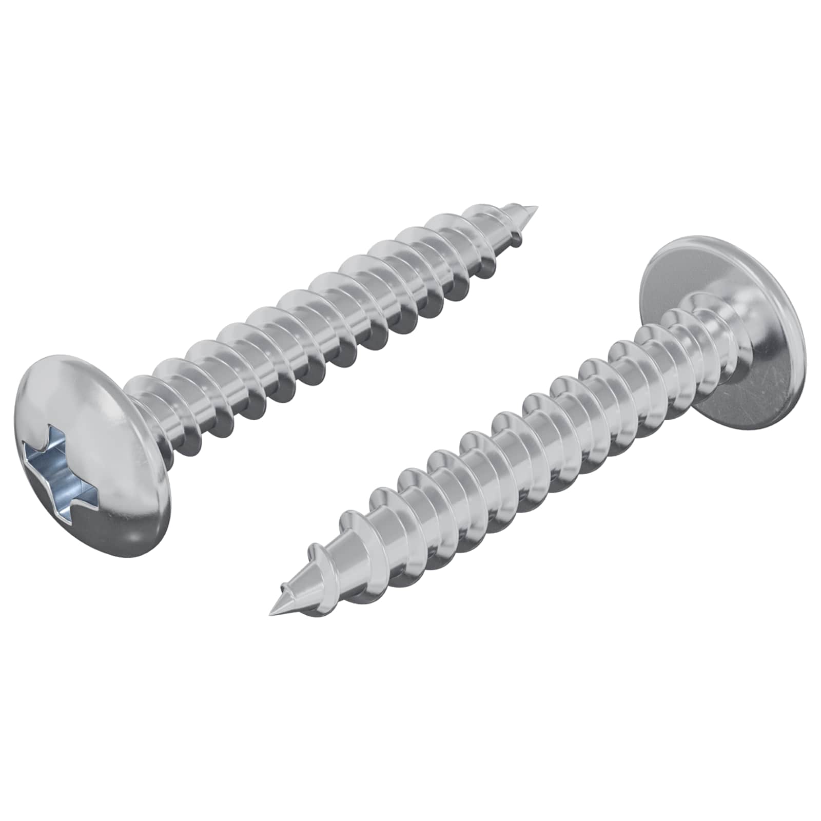 Selbstschneidender Nagel 2 pcs Zink-beschichtet 4 x 20 mm Stahl