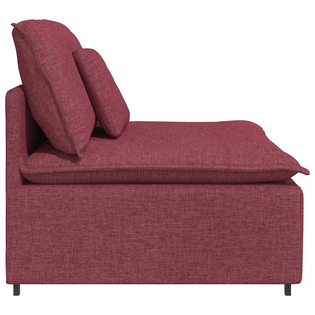Modulares Sofa Endmodul mit Armlehne Kissen Hellgrau 100 cm