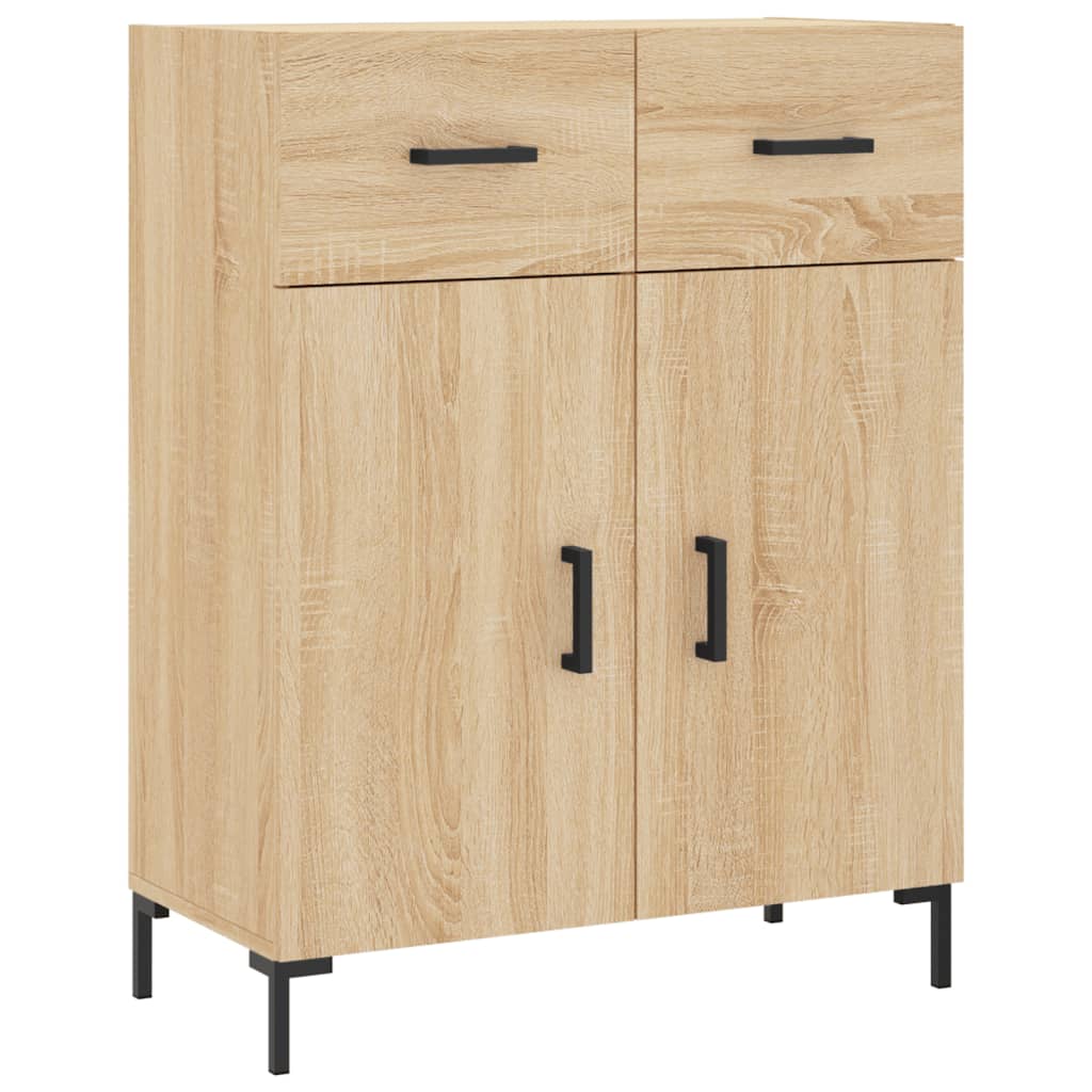 Highboard Hochglanz-Weiß 69,5x34x180 cm Holzwerkstoff