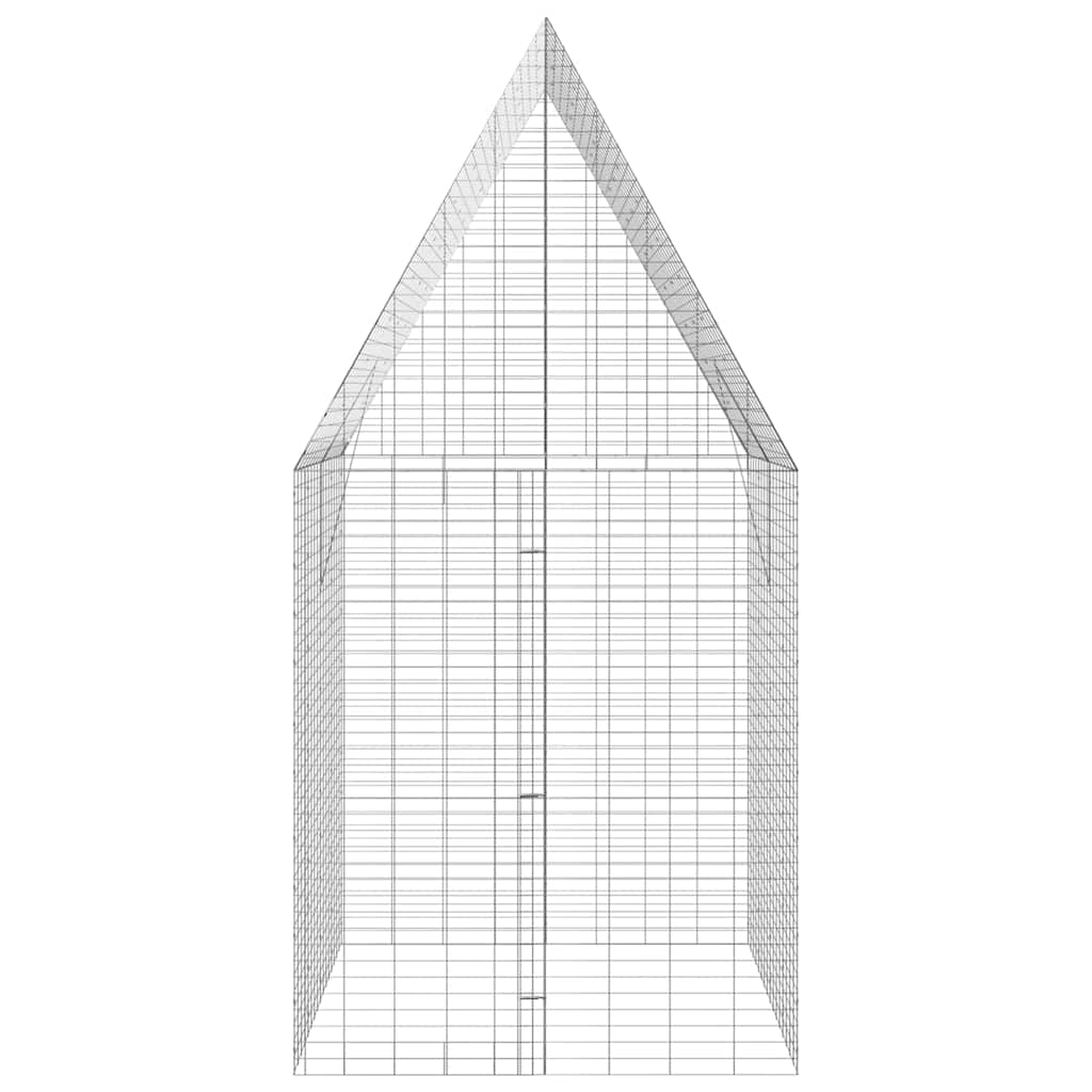 Hühnerkäfig 2 pcs Silber 600 x 100 x 210 cm Verzinkter Stahl