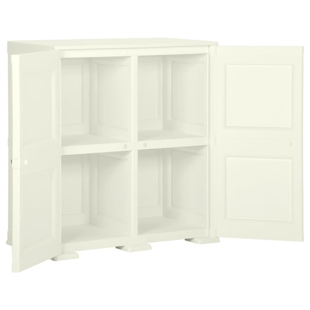 Kunststoffschrank 79x43x125 cm Holzdesign Vanilleeis