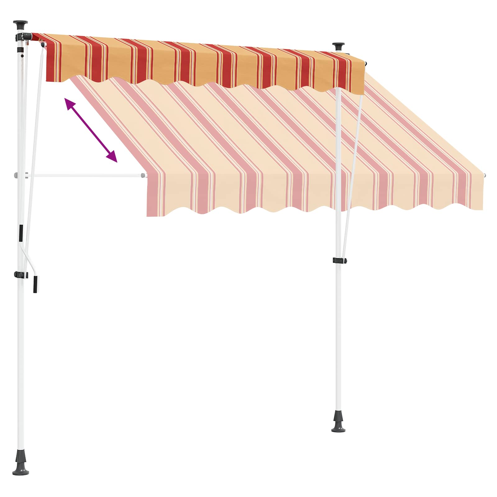 Einziehbare Markise Handbetrieben 150 cm Anthrazit