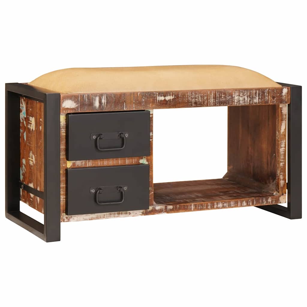 Sitzbank mit Stauraum Braun 80 x 35 x 40 cm Massivholz Mango