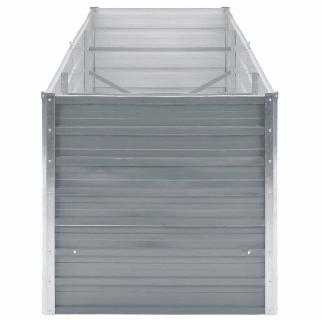 Hochbeet 160 x 80 x 77 cm Verzinkter Stahl Grau