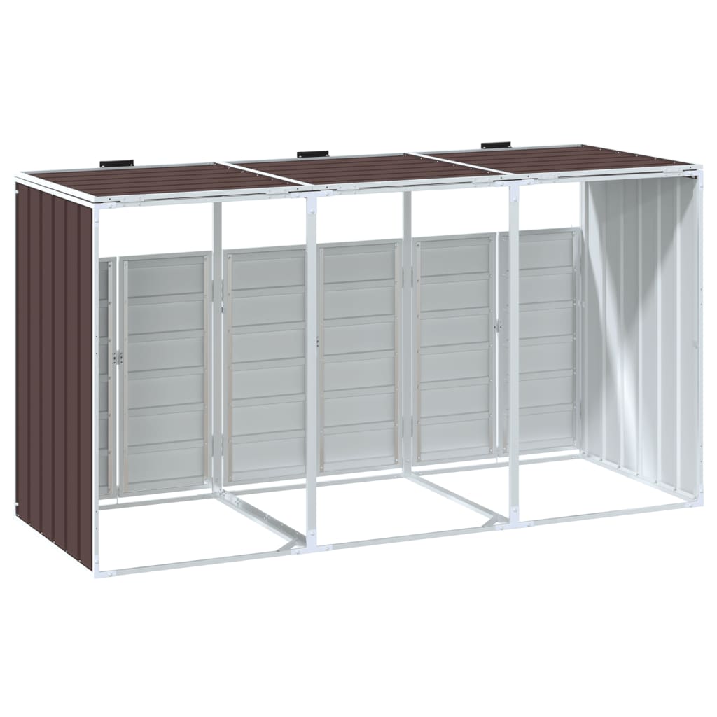 Mülltonnenbox für 1 Tonne Grün 72x81x115 cm Stahl