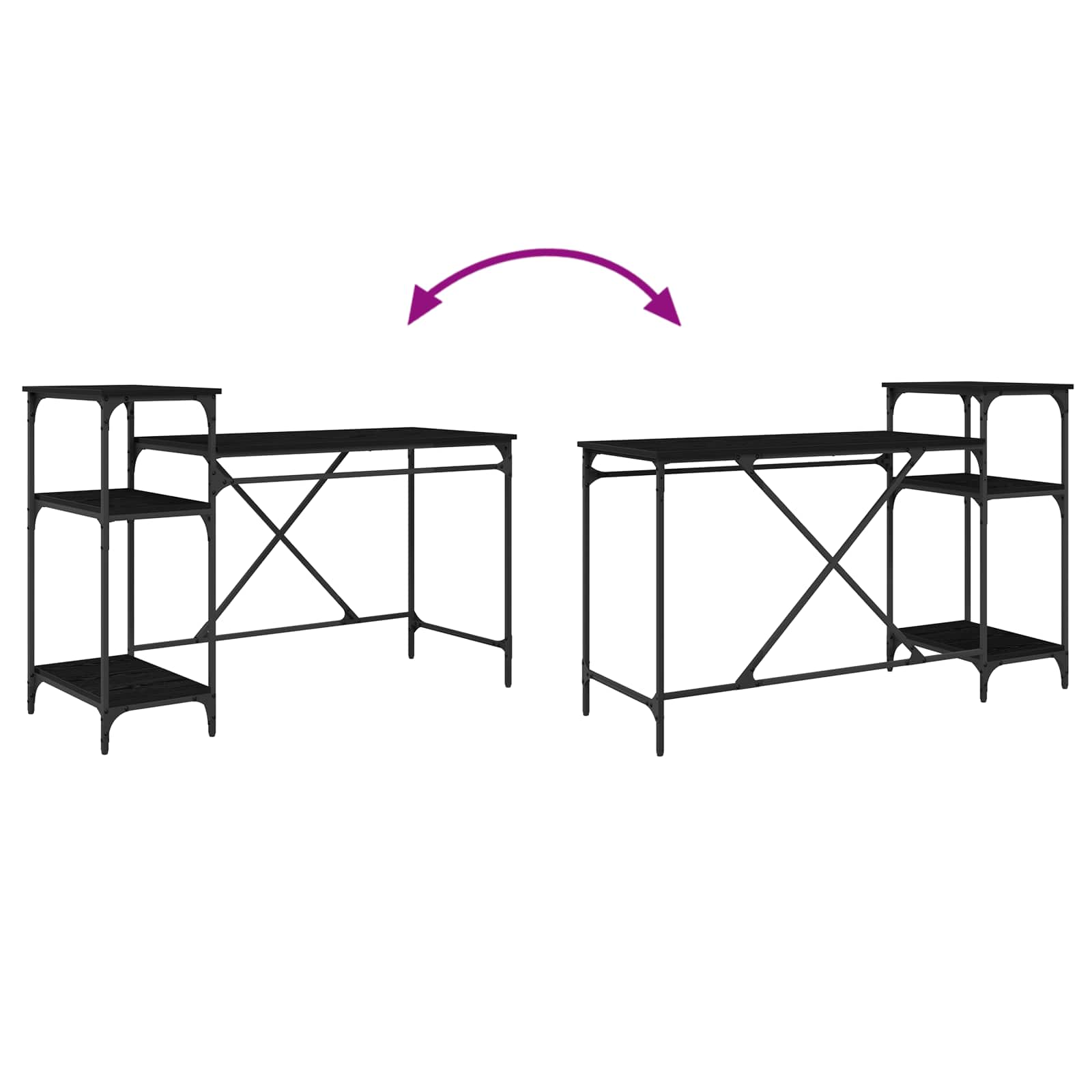 Schreibtisch mit Regal Sonoma-Eiche 135x50x90 cm Holzwerkstoff
