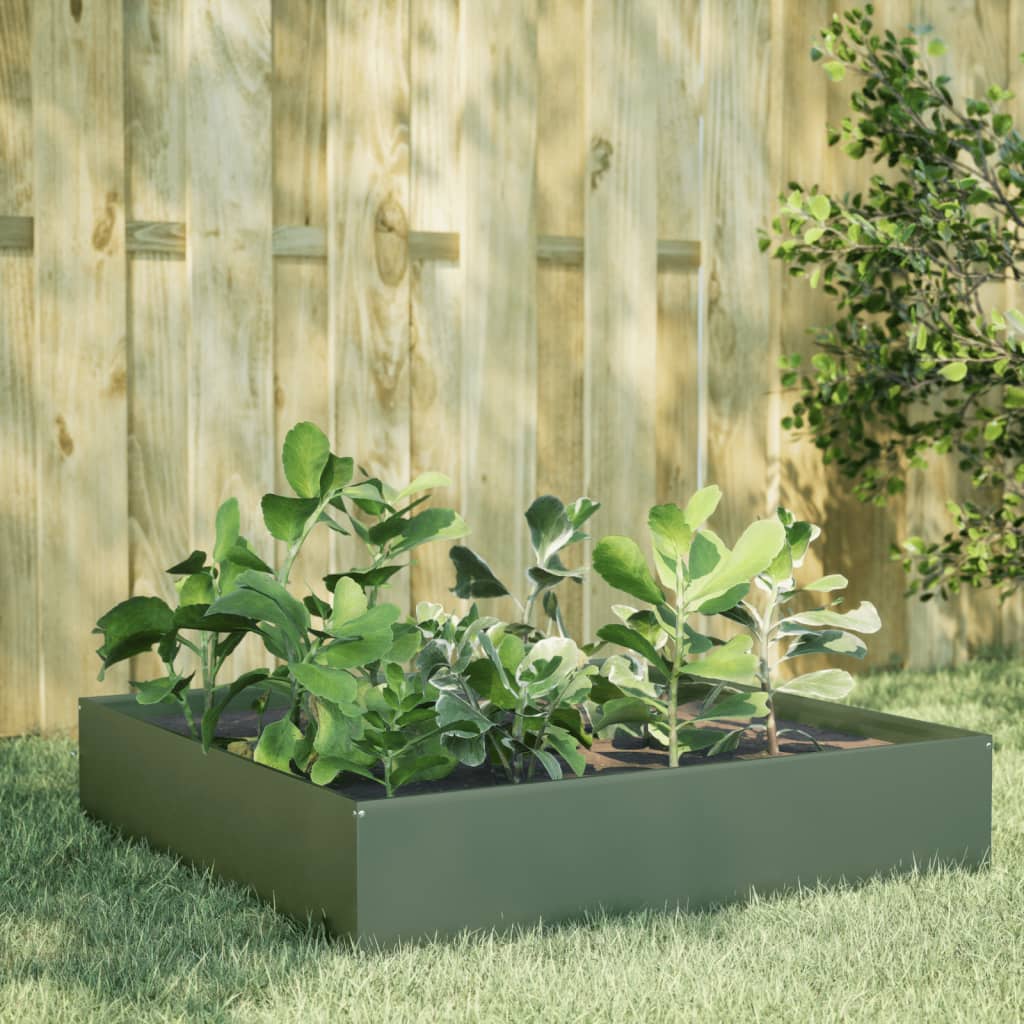 Hochbeet 100x100x18,5 cm Cortenstahl