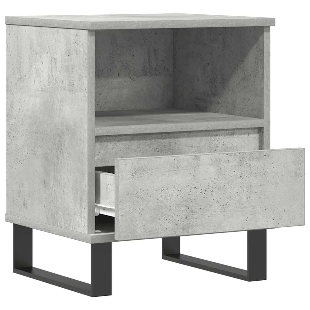 Bettschrank Schwarz Eichen-Optik 40 x 35 x 50 cm Holzwerkstoff