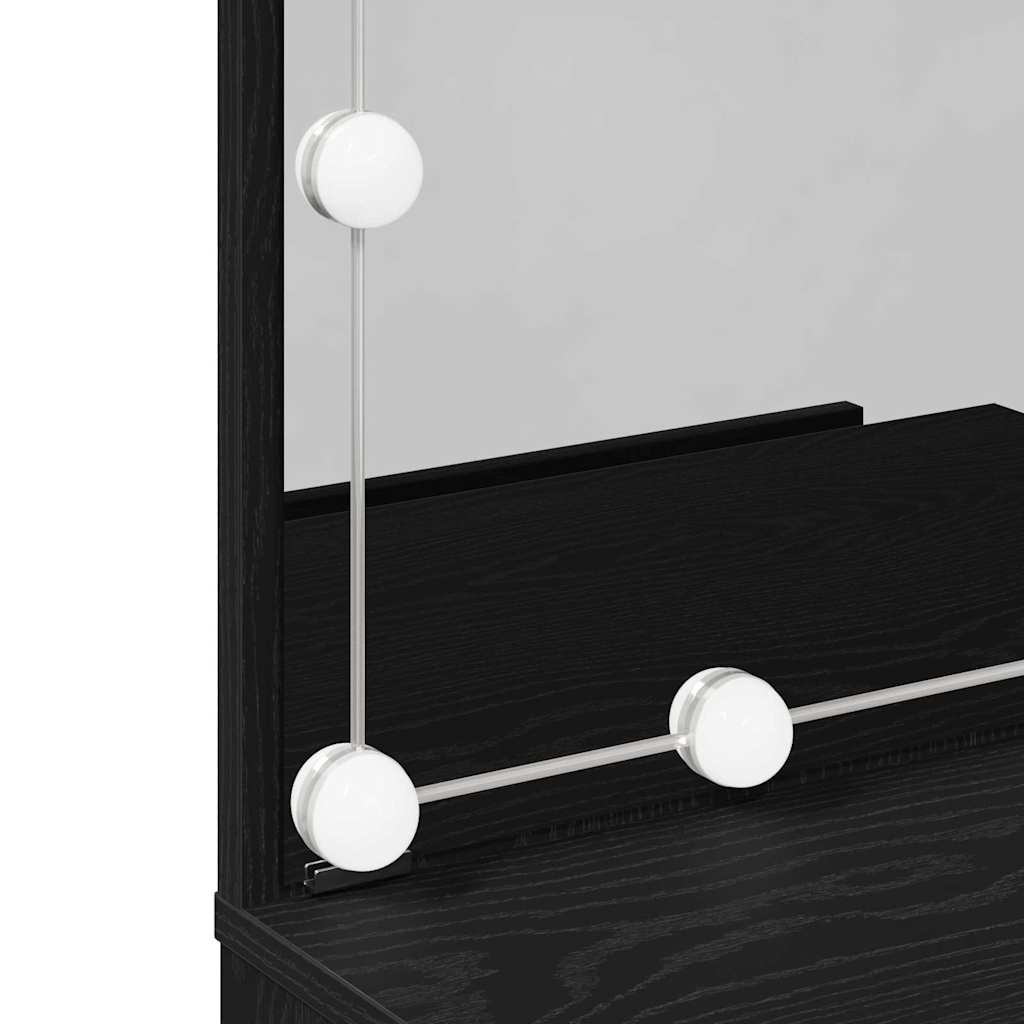 Schminktisch mit LED Weiß 60x40x140 cm