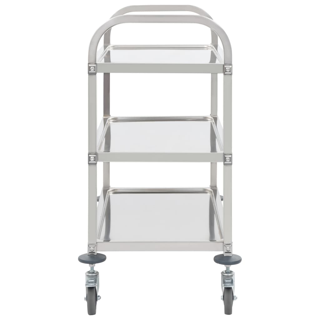 2-Stufiger Servierwagen 96,5 x 55 x 90 cm Edelstahl