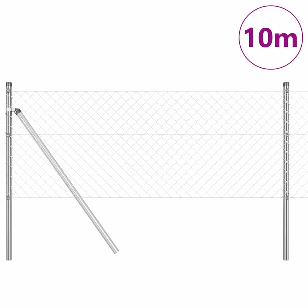 Outdoor Kettenglied-Zaun Erdfixierung 10 x 0,4 m Grün Netz