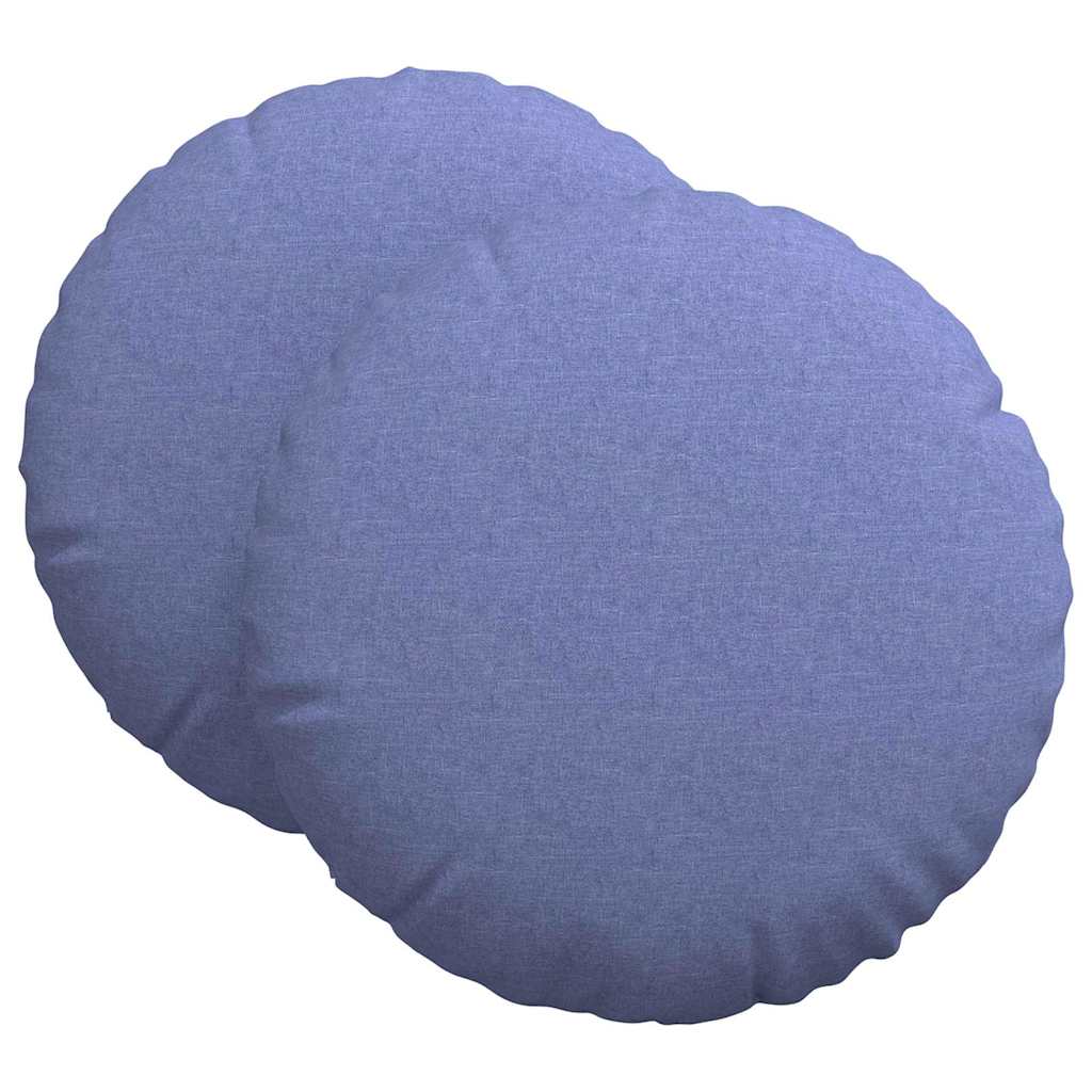 Sitzkissen 2 pcs Hellgrau Ø30 x 13 cm Stoff