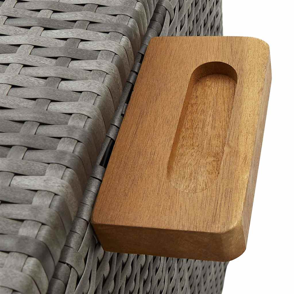 Garten-Auflagenbox Schwarz 120x65x61 cm Poly Rattan