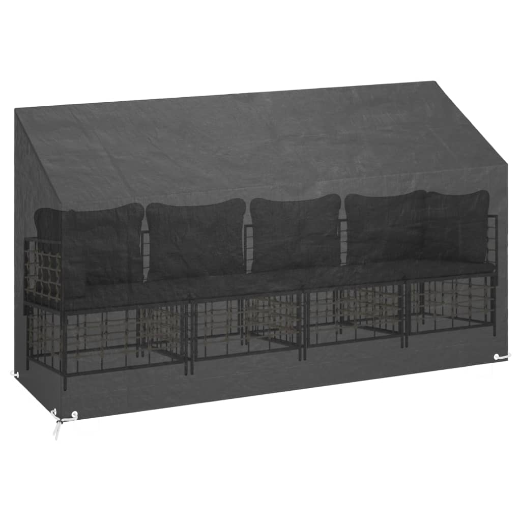 Abdeckungen für Gartenbank 2 Stk. 8 Ösen 130x70x70/88 cm
