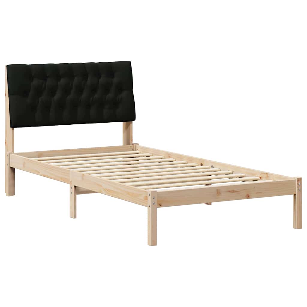 Bettgestell mit gepolstertem Kopfteil Braun 200 x 200 cm