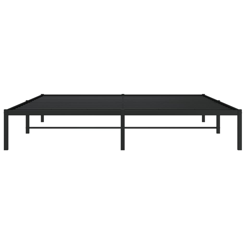 Bettgestell Metall Schwarz 75x190 cm