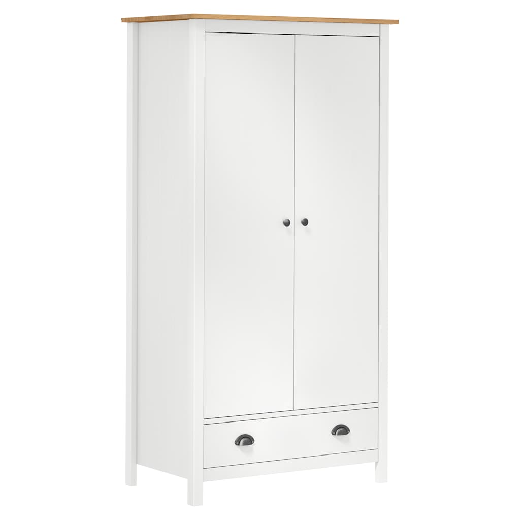 Kleiderschrank mit 2 Türen Hill 89x50x170 cm Massivholz Kiefer