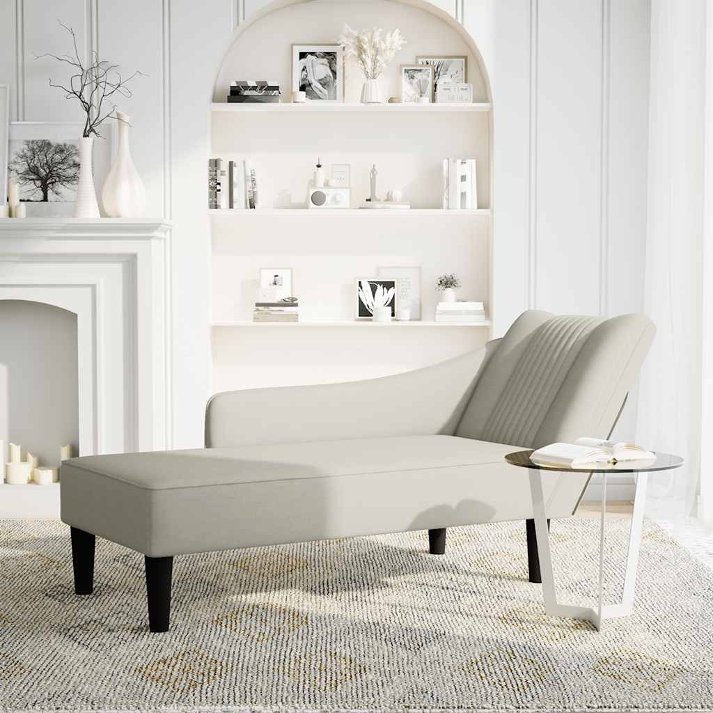 Chaiselongue mit Rechter Armlehne Blau Samt