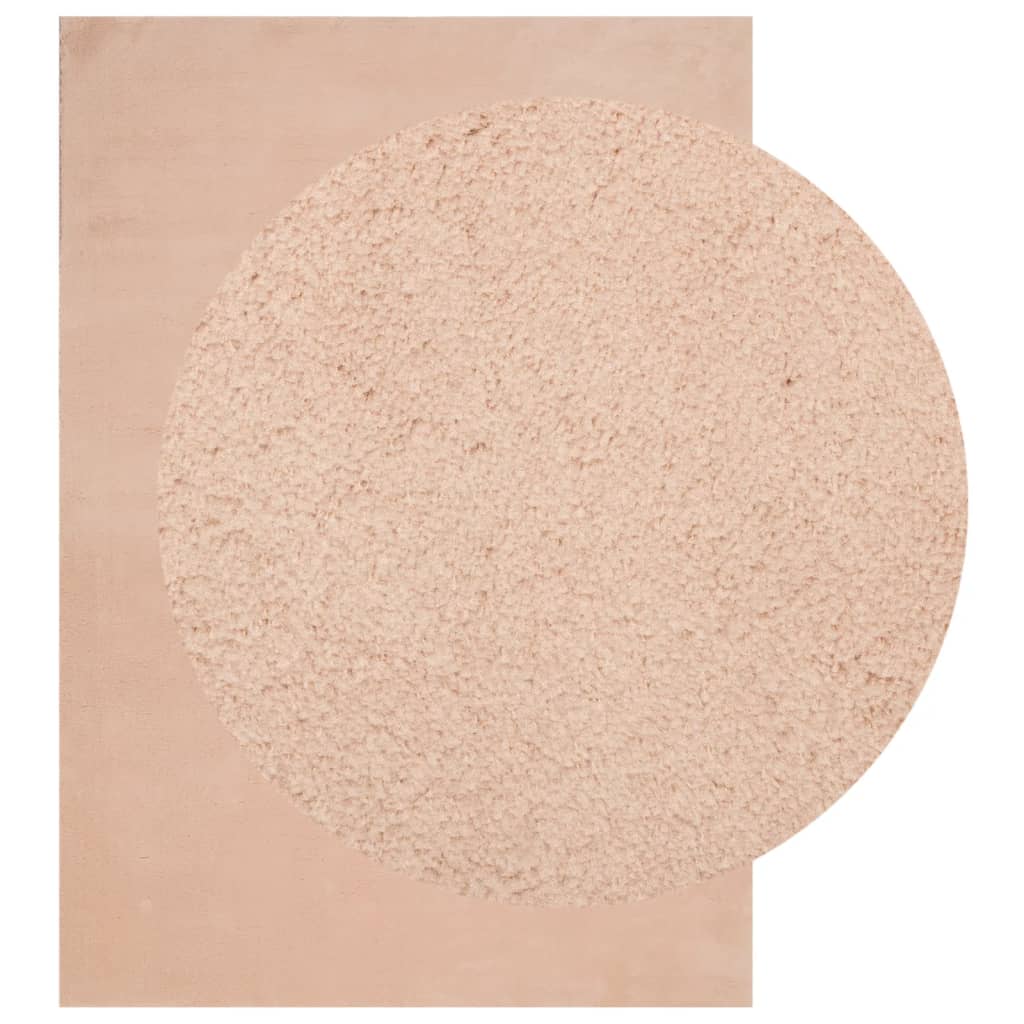 Teppich HUARTE Kurzflor Weich und Waschbar Anthrazit 60x110 cm
