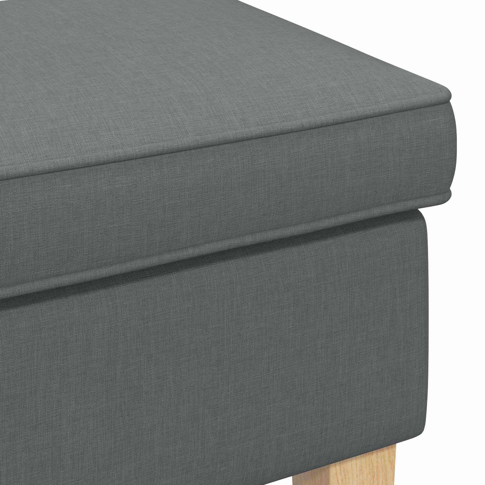 Hocker Hellgrau 55 x 35 x 41 cm Stoff