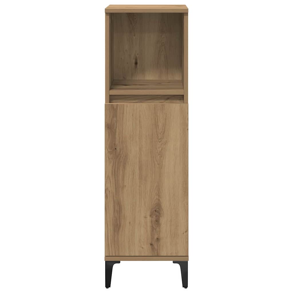 3-tlg. Badmöbel-Set Räuchereiche Holzwerkstoff