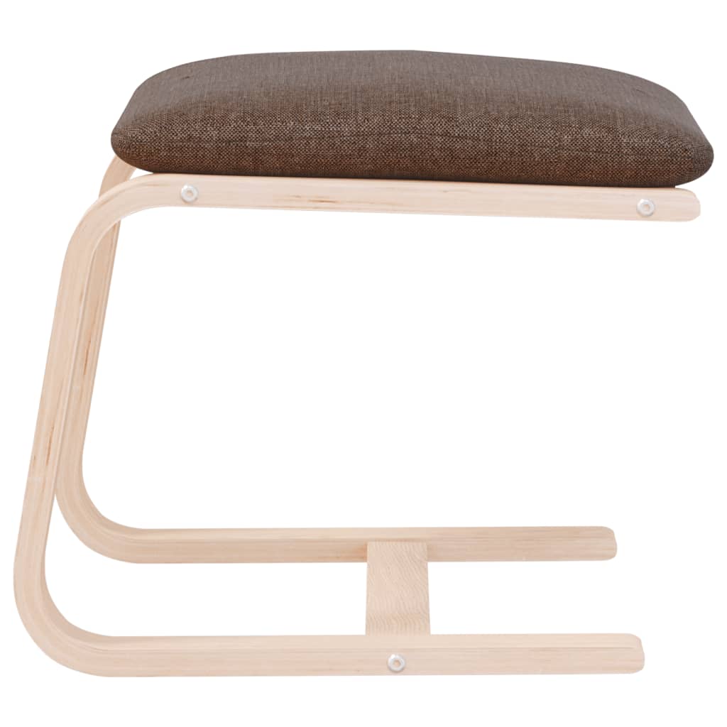 Fußhocker Creme 51x41x40 cm Stoff