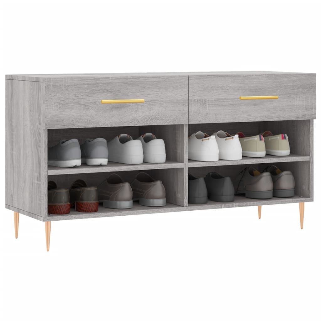 Schuhbank Weiß 102x35x55 cm Holzwerkstoff