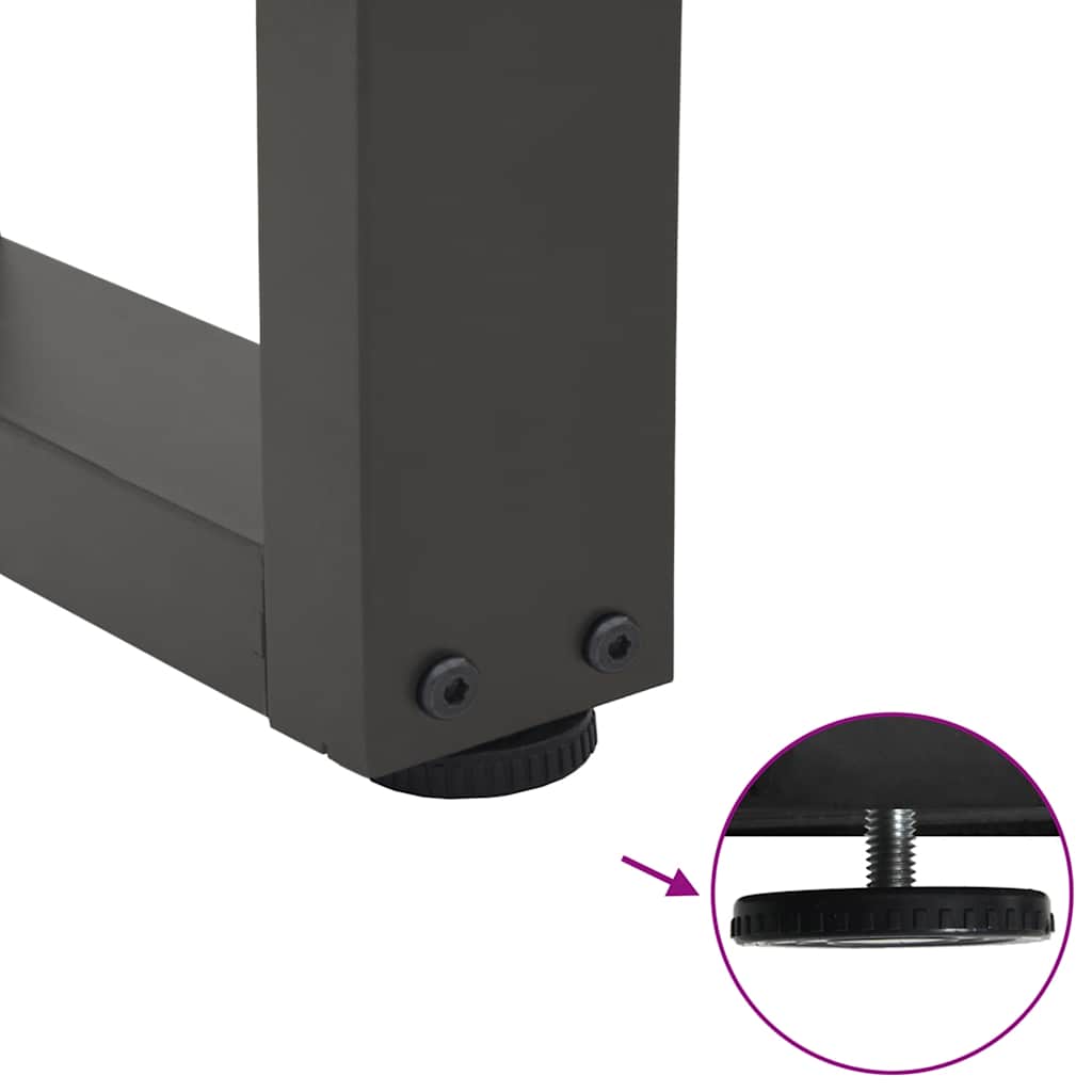 Couchtischbeine V-Form 2 Stück Schwarz 30x(30-31,3) cm Stahl