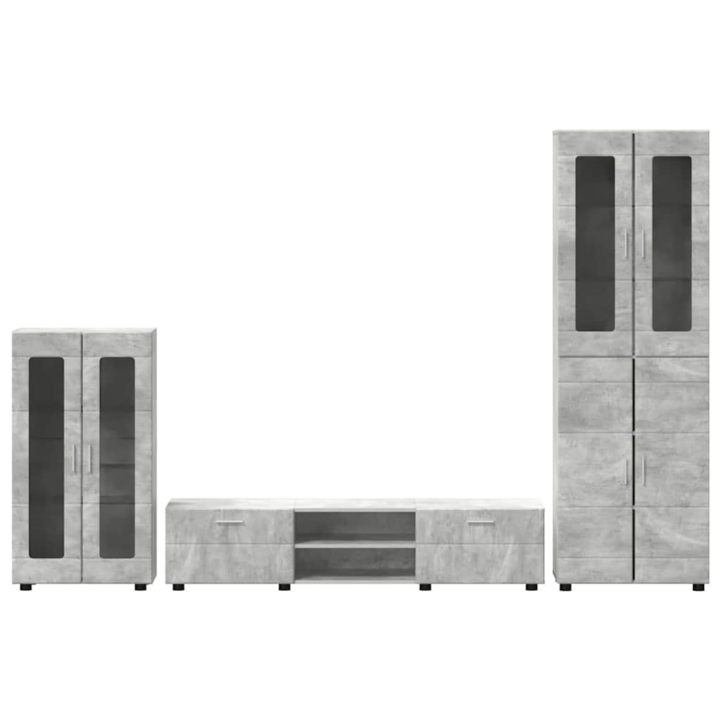 Highboard mit Regal FLORIN Weiß 60 x 35 x 182 cm Holzwerkstoff