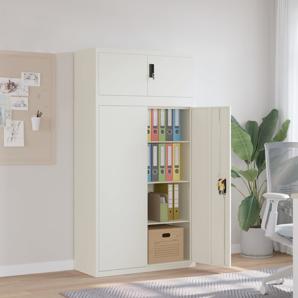 Aktenschrank Weiß 90x40x110 cm Stahl