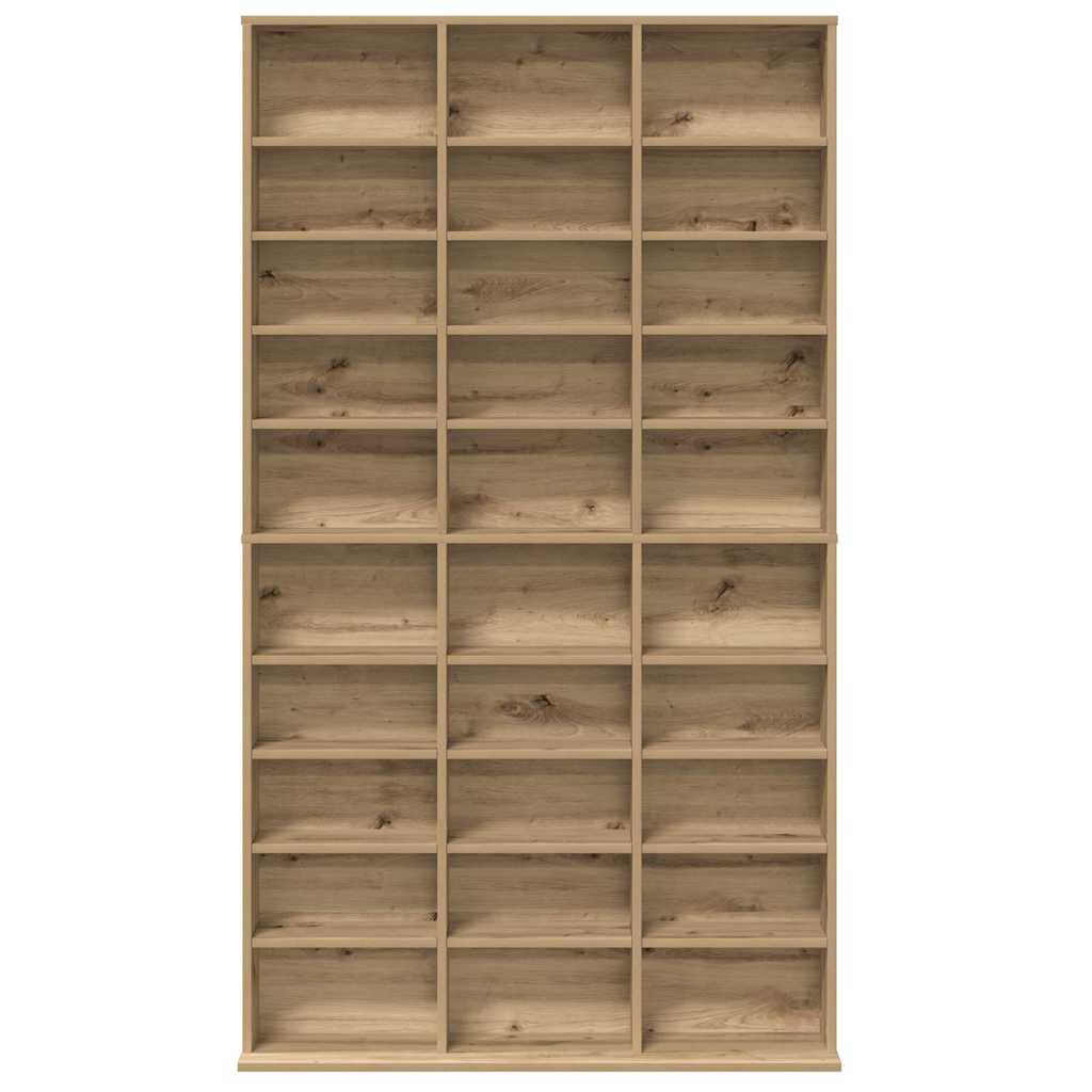 CD Regal Schwarz Eichen-Optik 101 x 23 x 177,5 cm Holzwerkstoff