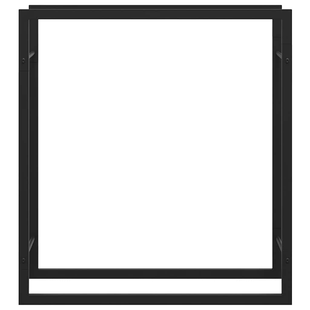 Brennholzregal 50x28x94 cm Edelstahl