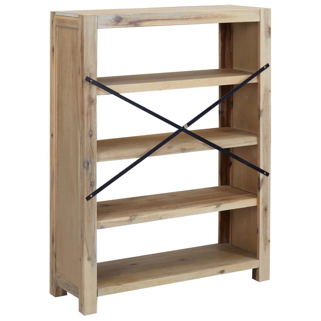 Bücherregal 7 Böden 80x30x200 cm Massivholz Akazie