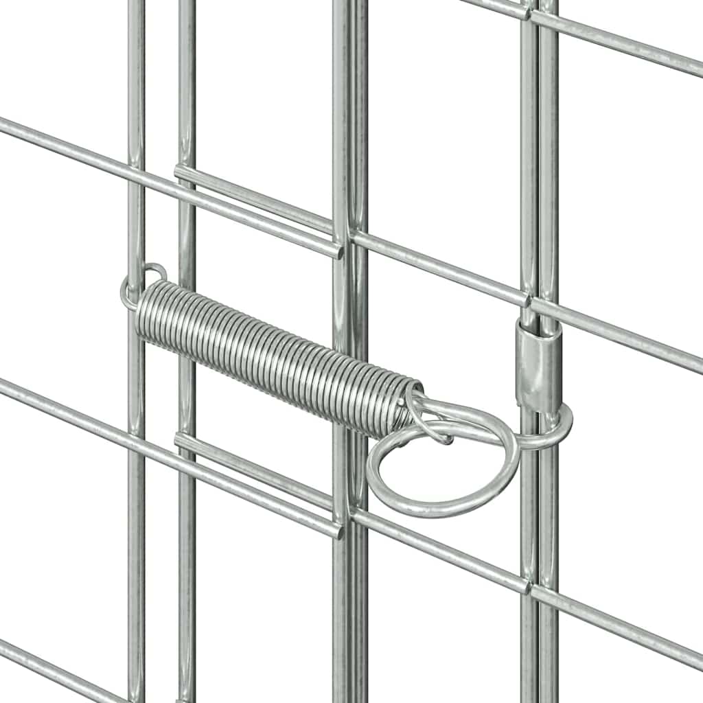 Hühnerkäfig 2 pcs Silber 600 x 100 x 210 cm Verzinkter Stahl