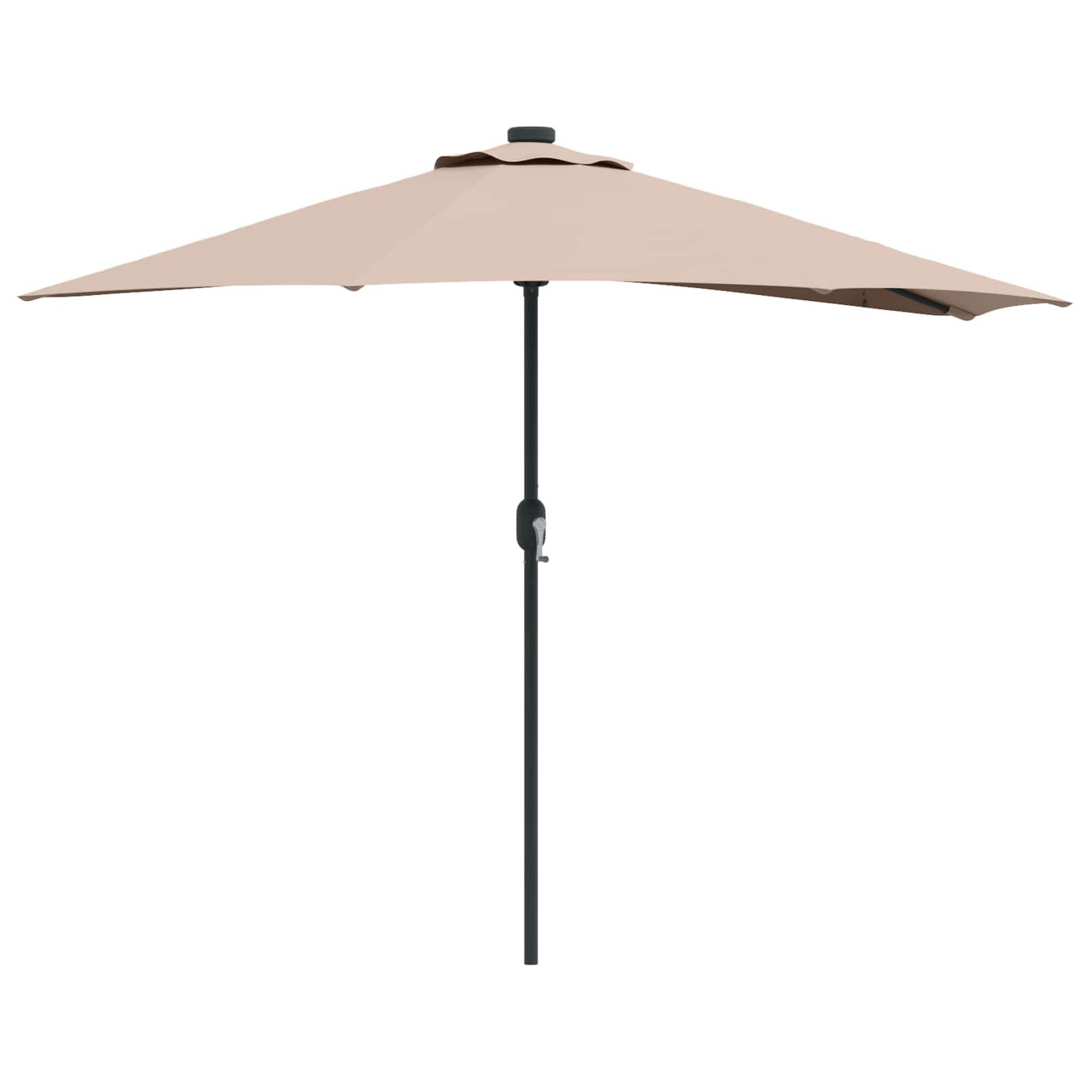 Garten-Sonnenschirm Sand 294 x 150 x 224 cm Polyester und Stahl