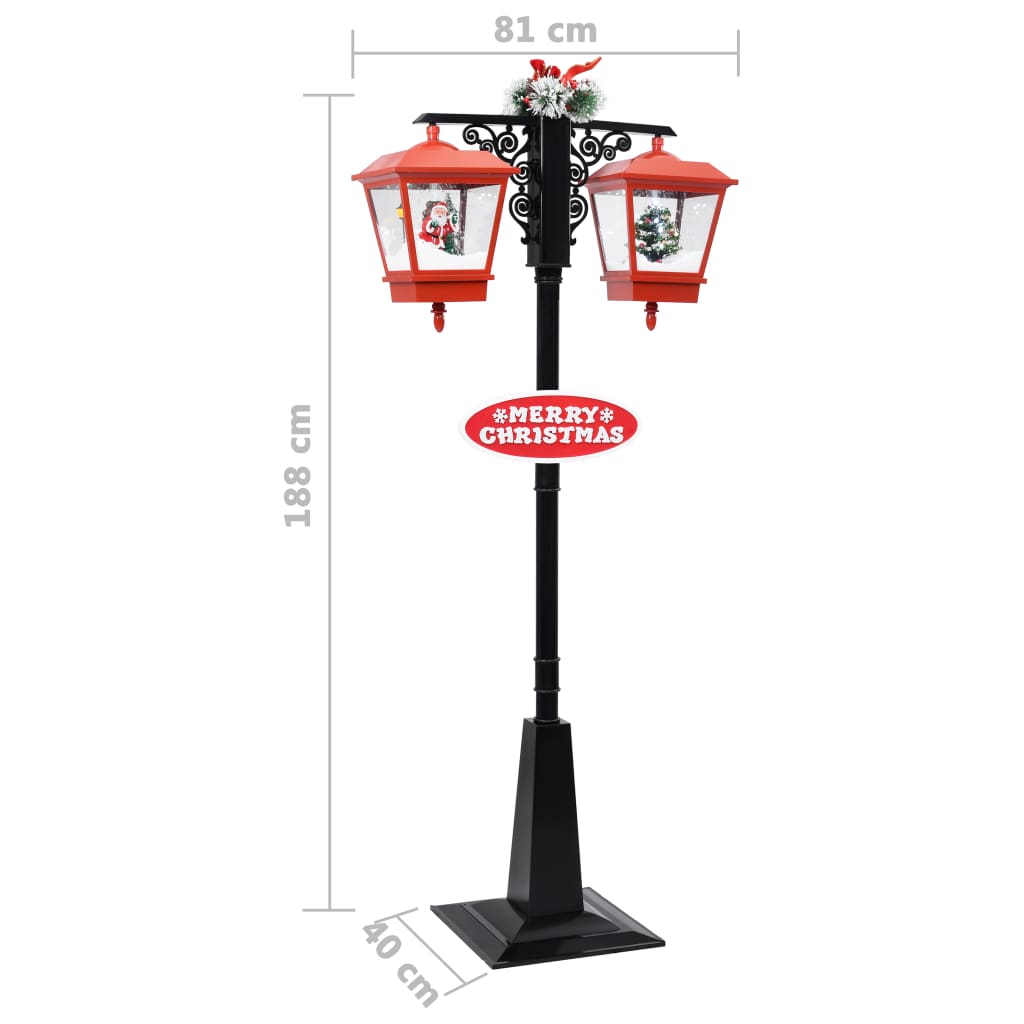 Weihnachts-Straßenlampe mit Weihnachtsmann 180 cm LED