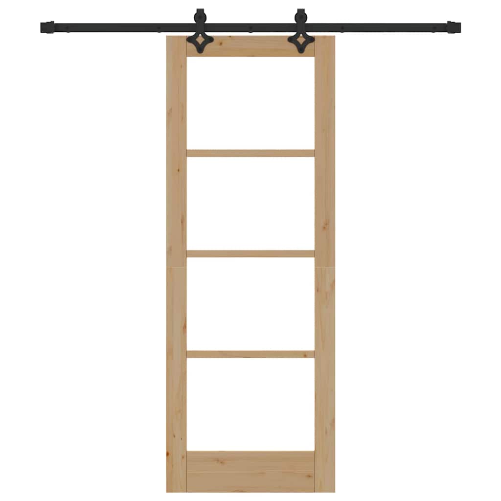 Schiebetür ORKDAL Natürlich und Schwarz 61 x 198,5 cm