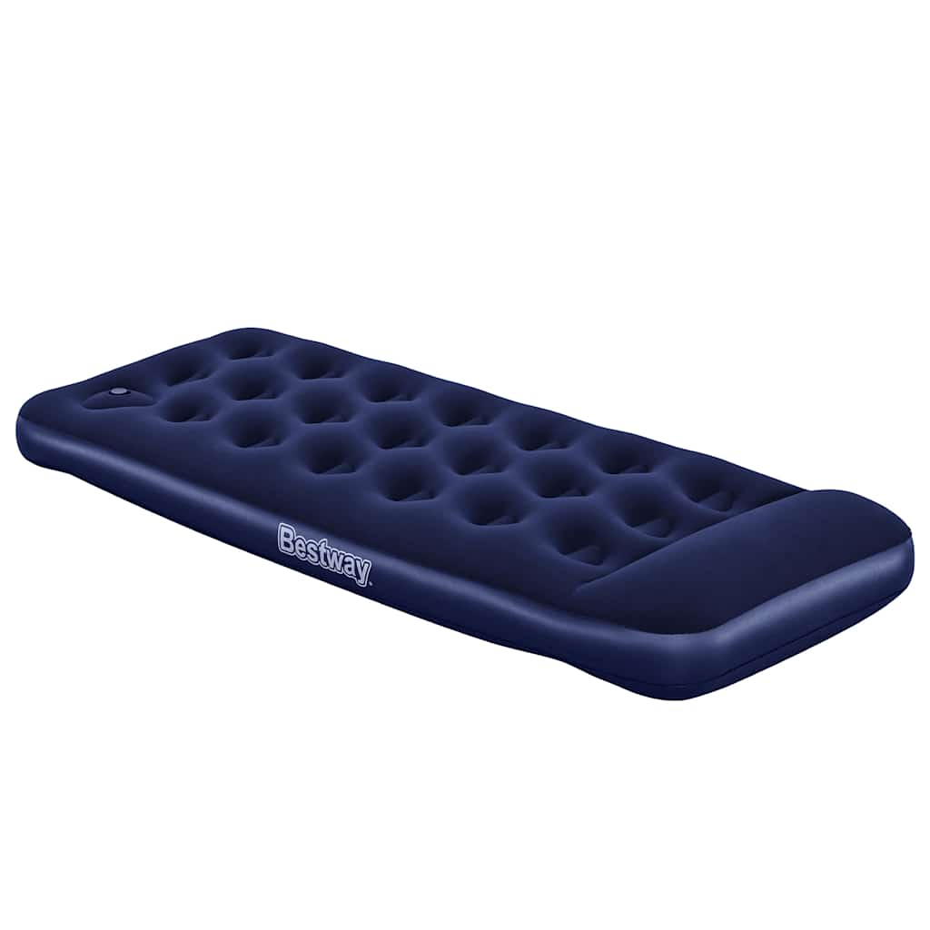 Bestway Luftmatratze Aufblasbar Beflockt mit Fußpumpe 185x76x28 cm