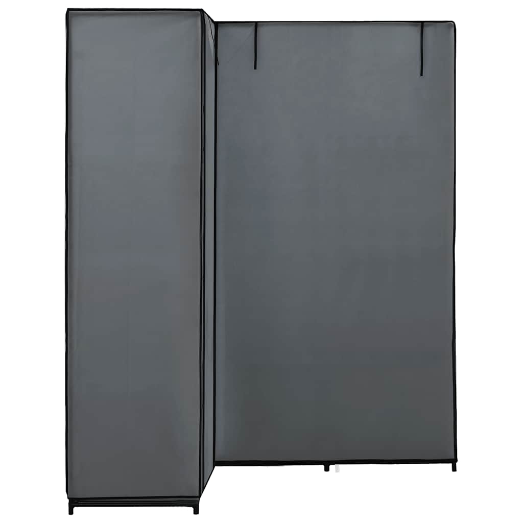Eckkleiderschrank Schwarz 130 x 87 x 169 cm