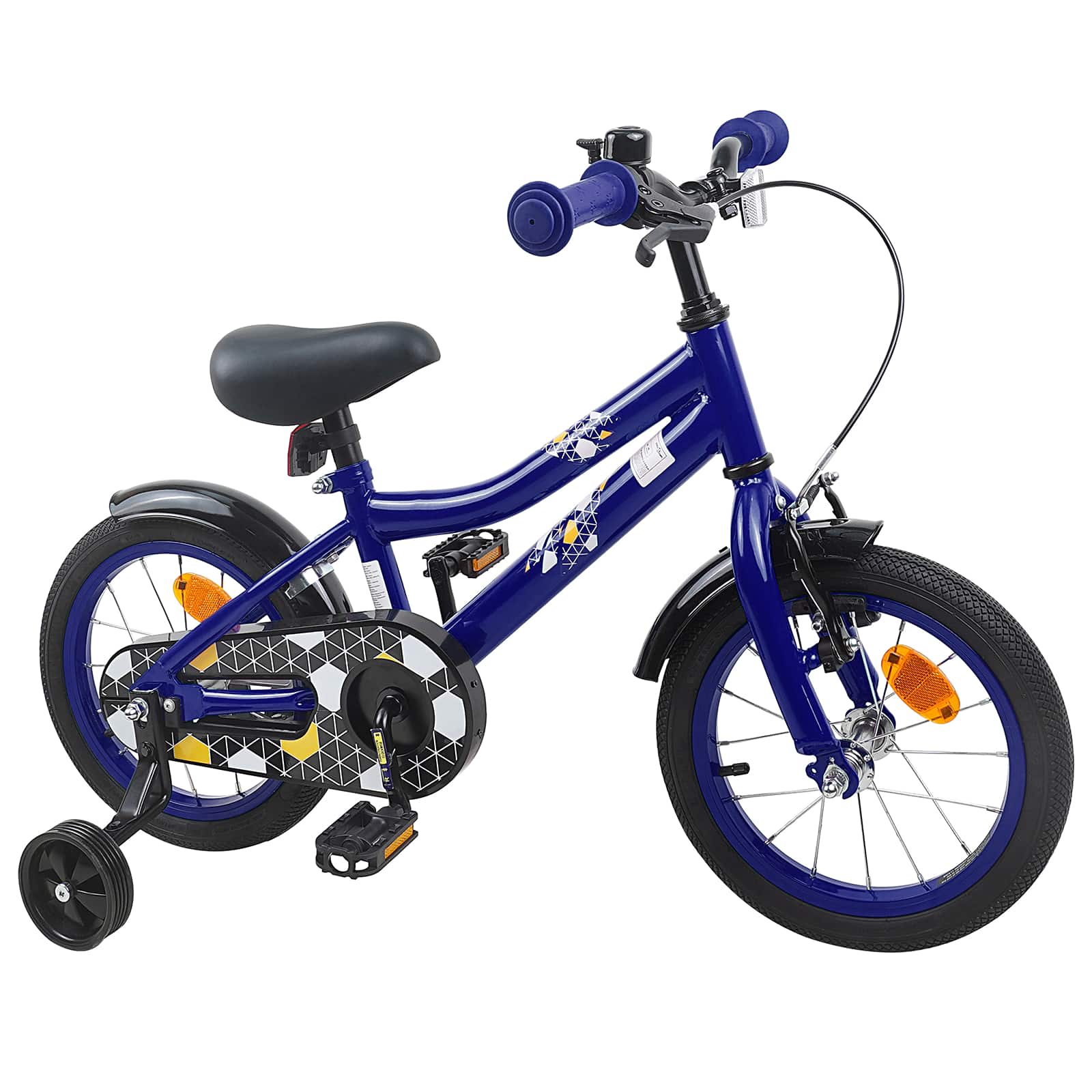 Kinderfahrrad 12 Zoll für 2-4 Jahre alt Schwarz