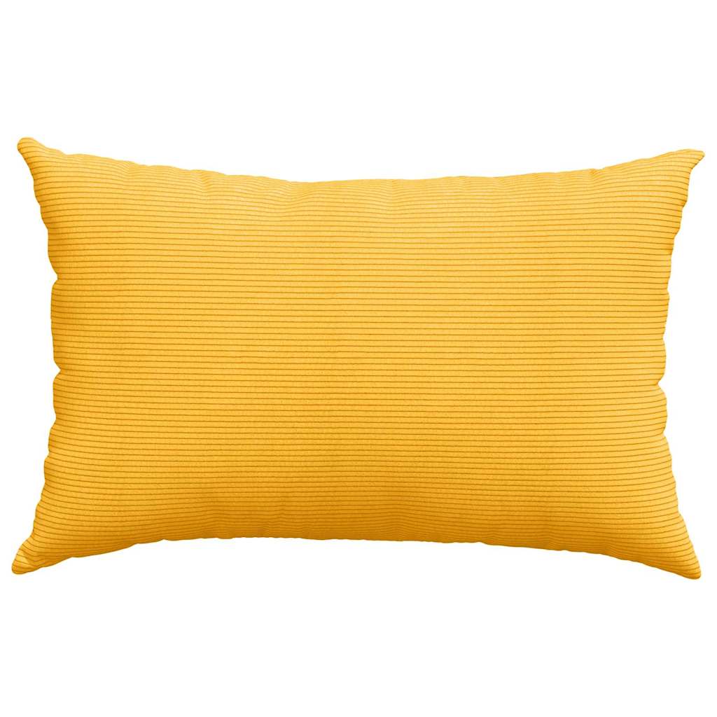 Sofakissen 2 Stück Hellgrau 50 x 30 cm Cordstoff