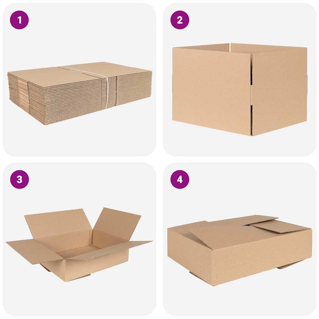 Faltbox mit Speicher 50 pcs Natur 15 x 15 x 8 cm Karton