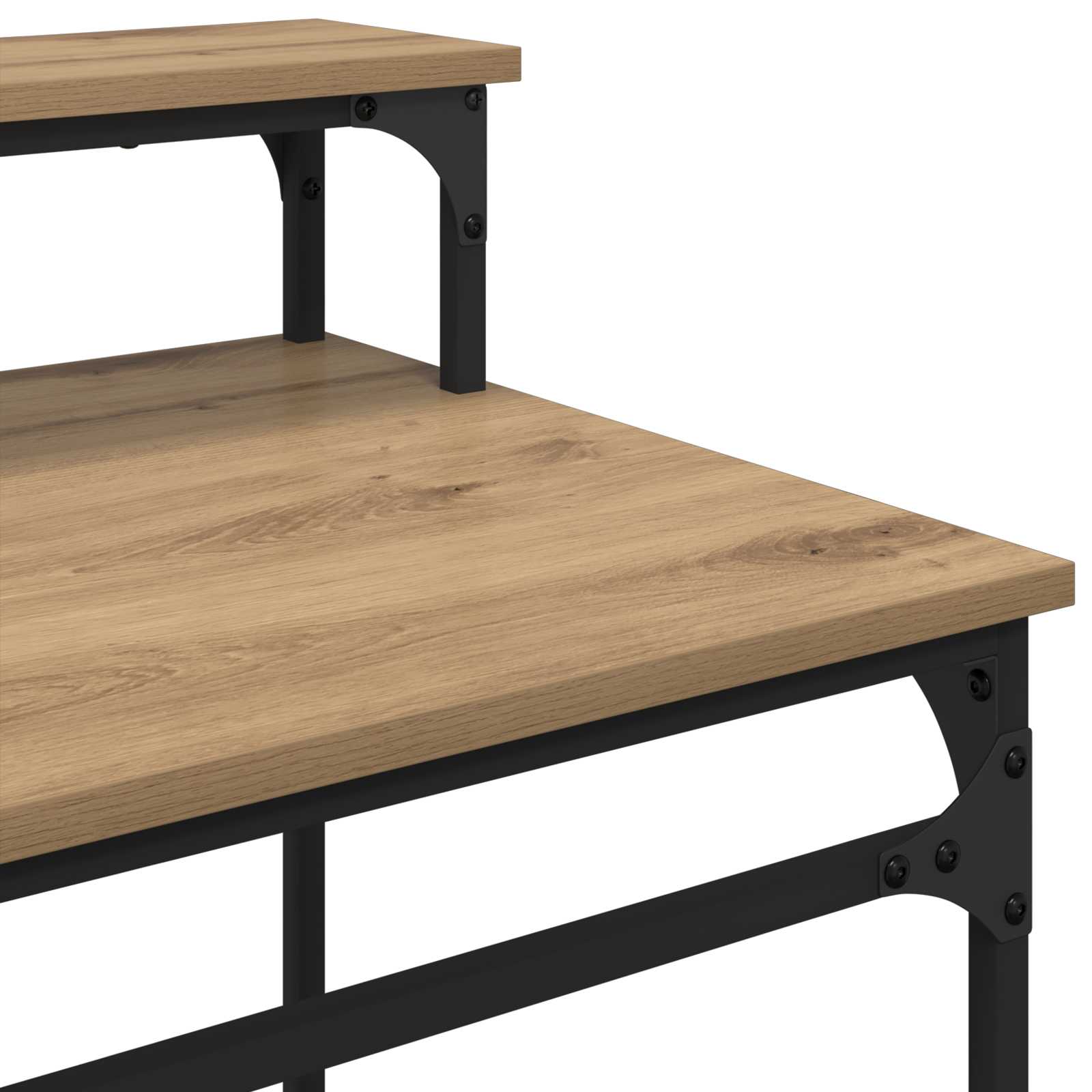 Schreibtisch Sonoma-Eiche 100x50x90 cm Holzwerkstoff und Eisen