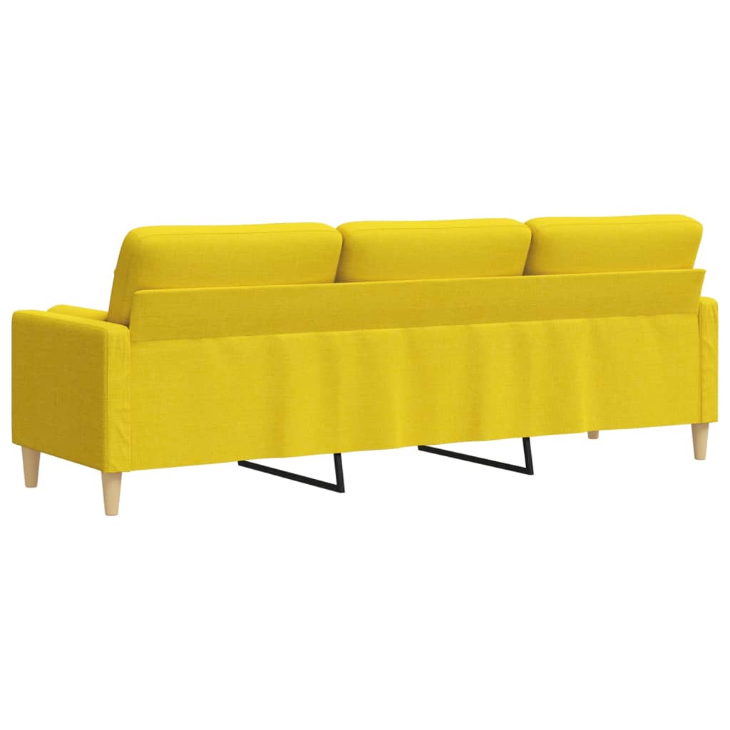 2-Sitzer-Sofa mit Zierkissen Braun 120 cm Stoff