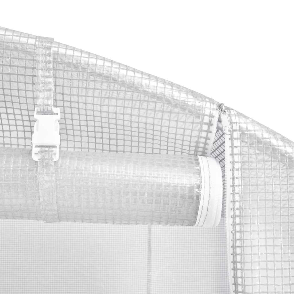 Gewächshaus mit Stahlrahmen Grün 24 m² 6x4x2,85 m