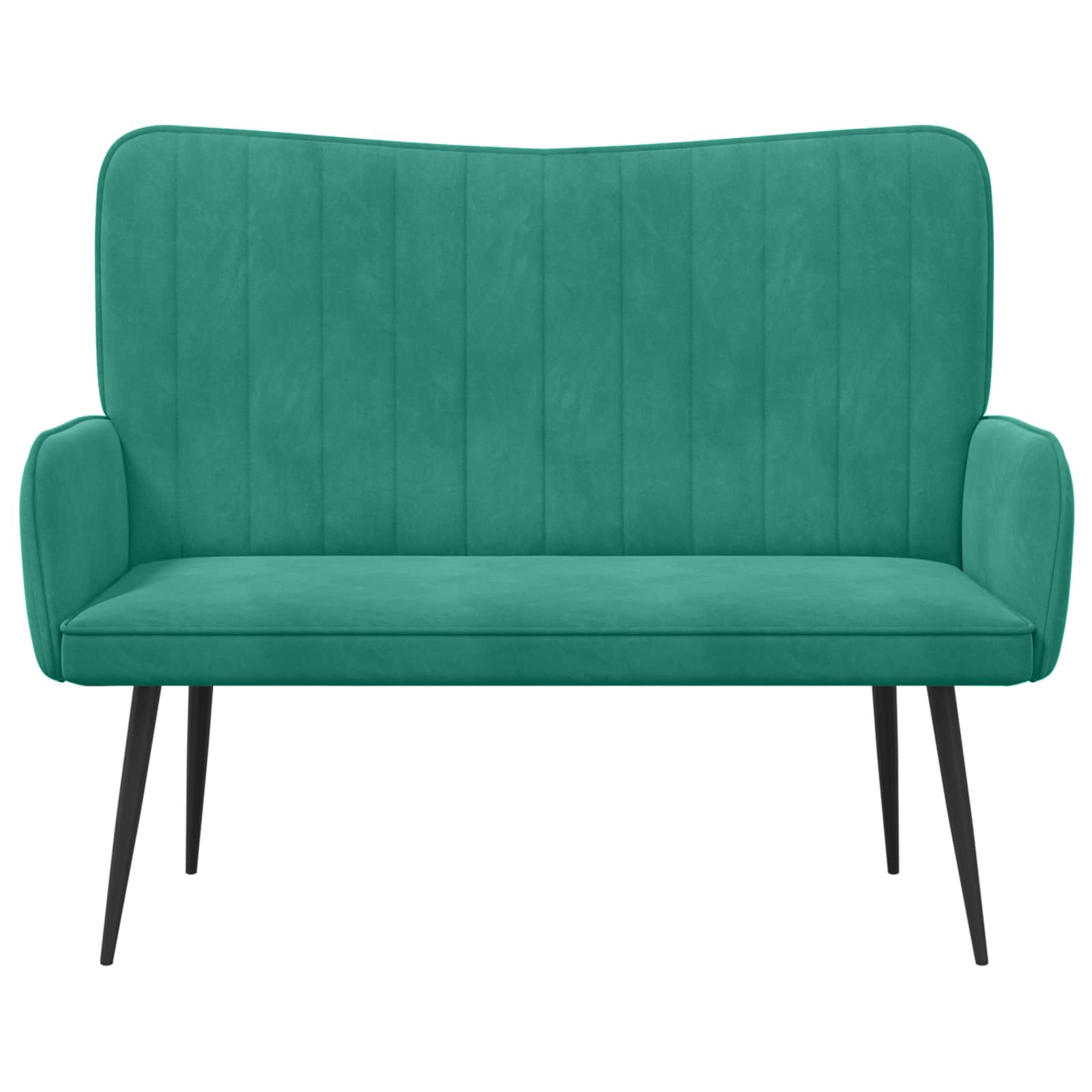 2-Sitzer Sofa Hellgrau 115 x 61 x 87 cm Samt (V)